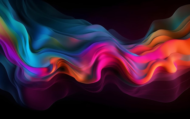 A colorful abstract background with a black background.