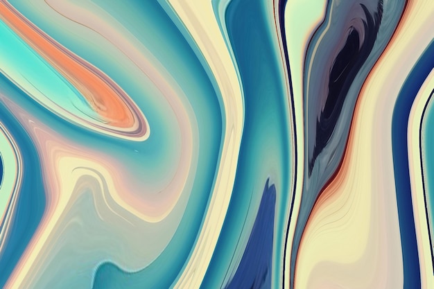 A colorful abstract background with a blue and orange swirl.