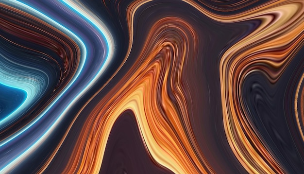 A colorful abstract background with a blue and orange swirl.