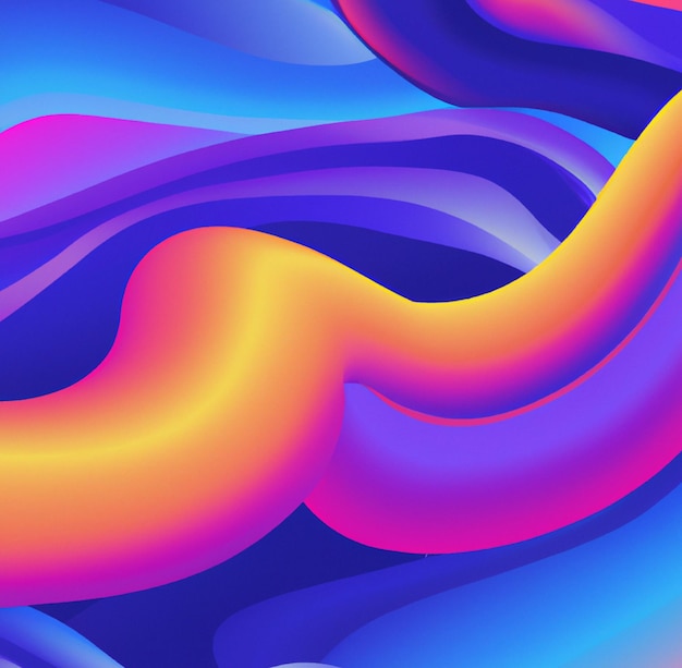 A colorful abstract background with a blue and orange swirls.