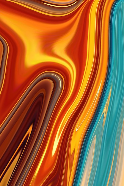 A colorful abstract background with a blue and orange swirls.