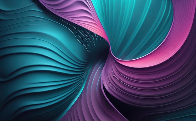 青とピンクの渦巻きを持つカラフルな抽象的な背景