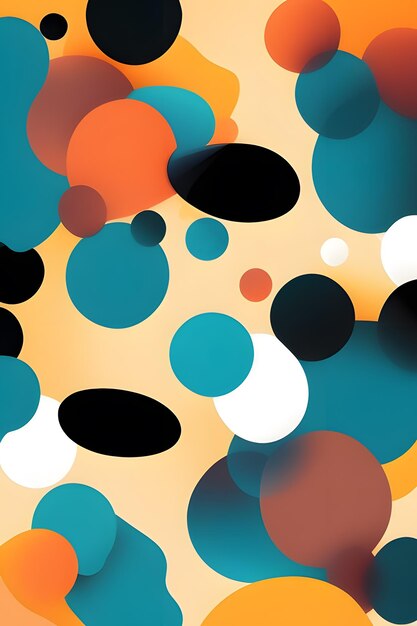 A colorful abstract background with circles and blobs