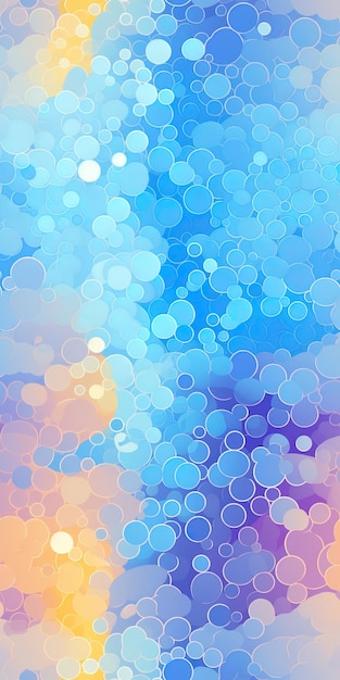 a colorful abstract background with circles and dots of color.