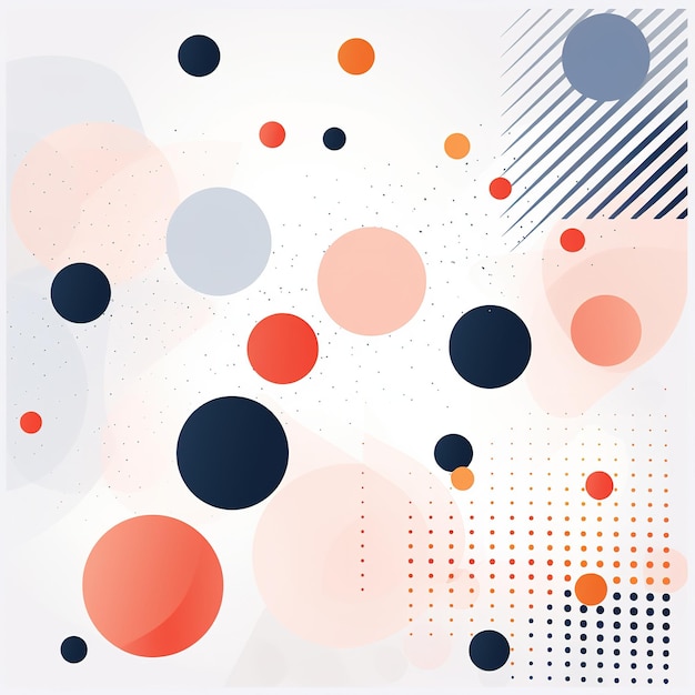 A colorful abstract background with circles and dots in the middle