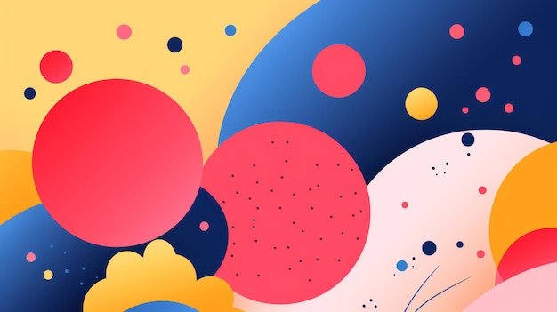 colorful abstract background with circles and dots