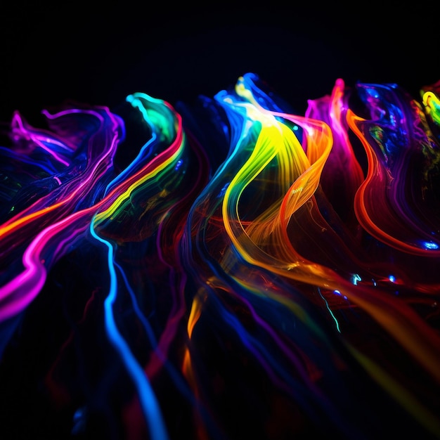 Colorful abstract background with colorful lines in 3d