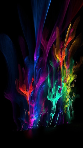 Colorful abstract background with colorful lines in 3d