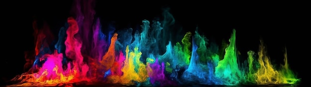 3d에서 다채로운 연기와 다채로운 추상적인 배경