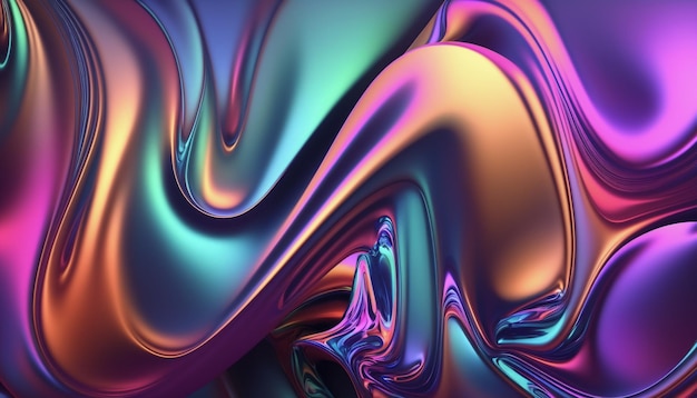 A colorful abstract background with a flowing liquid.