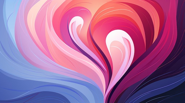 a colorful abstract background with a heart shape in the center