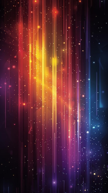 Colorful Abstract Background With Lights and Stars