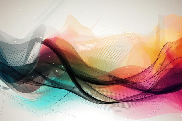 Photo a colorful abstract background with lines and shapes generative ai
