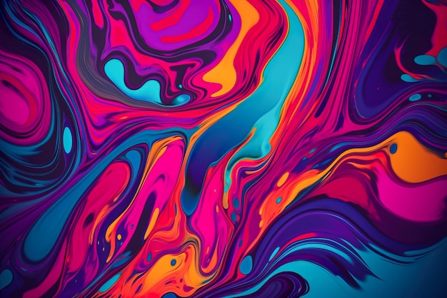 Premium AI Image | Colorful abstract background with liquid ink ...