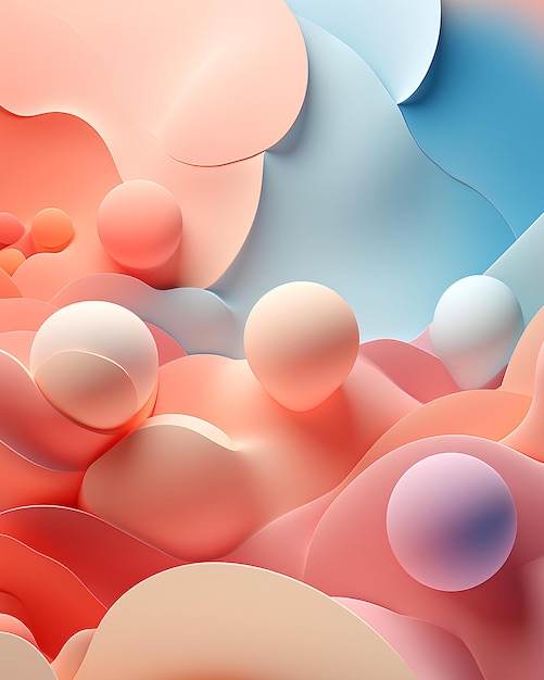 Цветный абстрактный фон с большим количеством пузырьков и пузарьков в воздухе