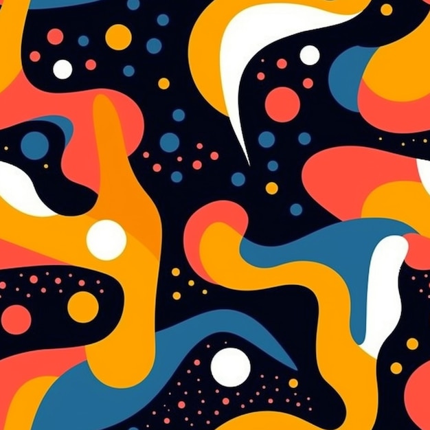 a colorful abstract background with a lot of shapes generative ai