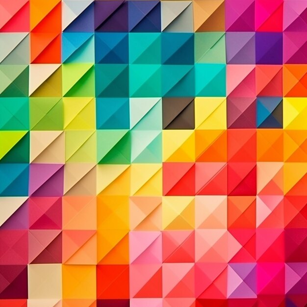 A colorful abstract background with many different colored squares generative ai