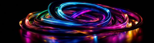 Colorful abstract background with multicolored rings