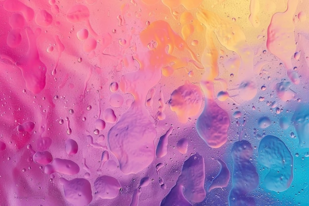 Цветный абстрактный фон с каплями масла в водяном рисунке