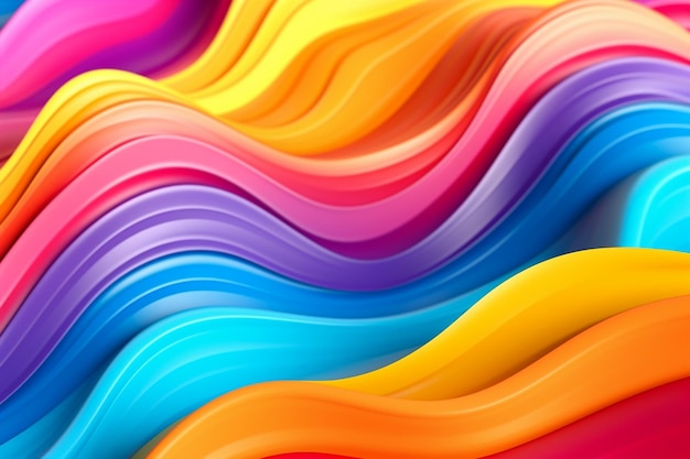 A colorful abstract background with a rainbow colored wave.