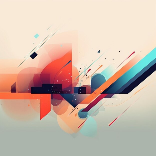 a colorful abstract background with a red arrow and a red arrow.