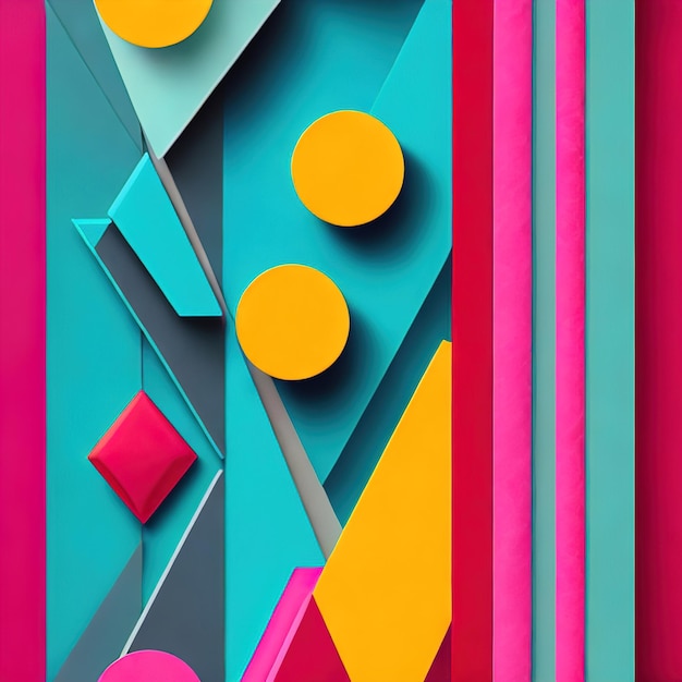 Colorful abstract background with shapes