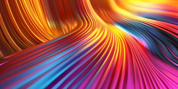 Colorful abstract background with smooth lines Abstract wavy background Ai Generated