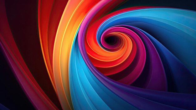 A colorful abstract background with a spiral pattern in the middle.