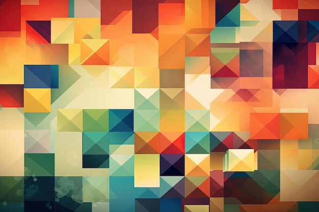 A colorful abstract background with a variety of shapes generative AI