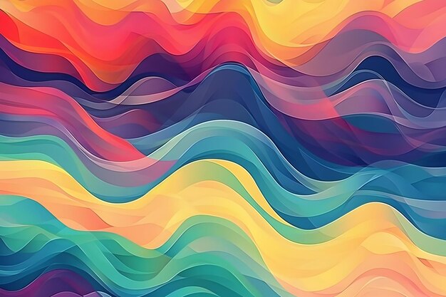 Colorful abstract background with waves art pattern