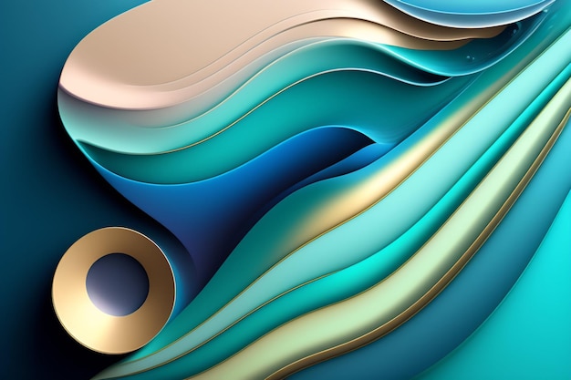 A colorful abstract background with waves and the words blue on it.