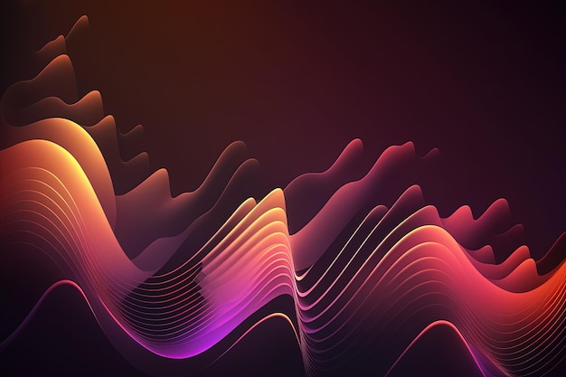 A colorful abstract background with wavy lines generative AI