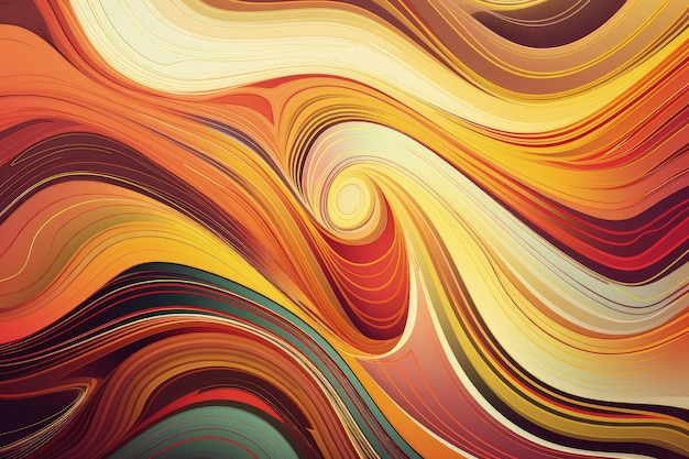 A colorful abstract background with wavy lines generative AI