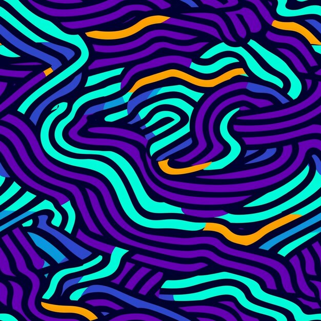 a colorful abstract background with wavy lines and waves generative ai