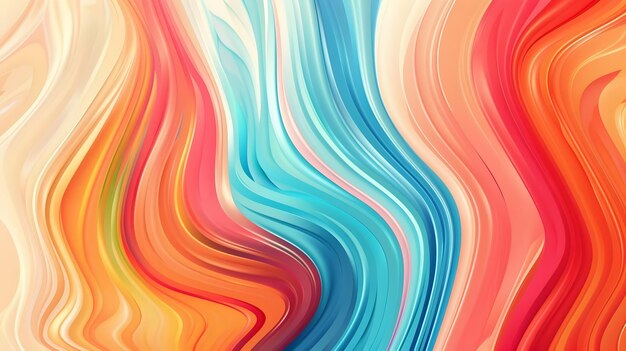 Colorful abstract background with wavy lines