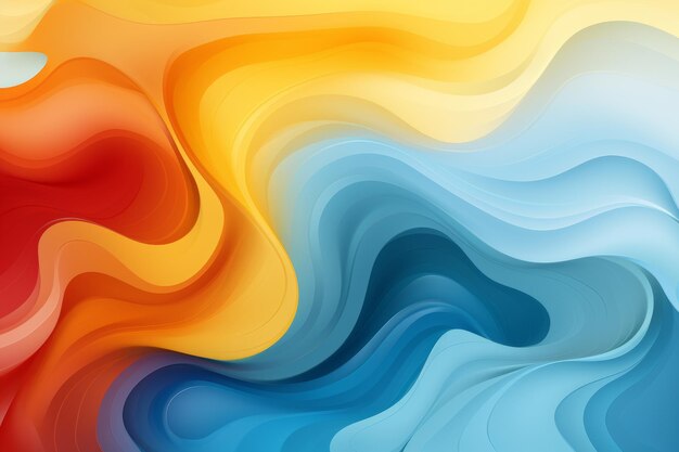 Colorful abstract background with wavy lines