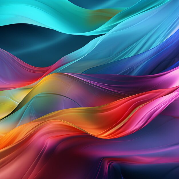 Цветный абстрактный фон с волнистыми линиями