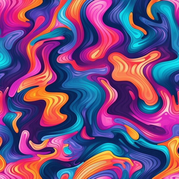 a colorful abstract background with wavy shapes and colors generative ai