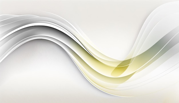 白い背景と黄色と緑の波を持つカラフルな抽象的な背景。