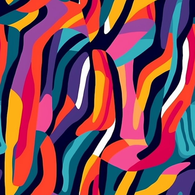 A colorful abstract background with a zebra pattern generative ai