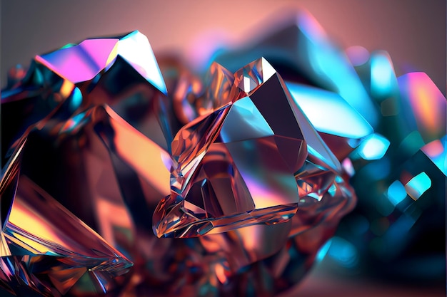 Colorful abstract crystal wallpaper