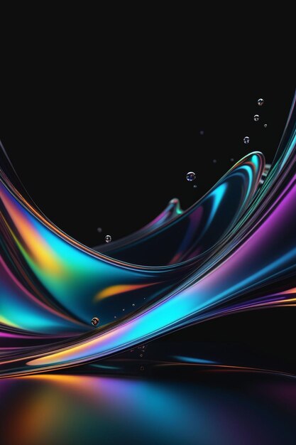 Photo a colorful abstract design is shown with the colors of the rainbow