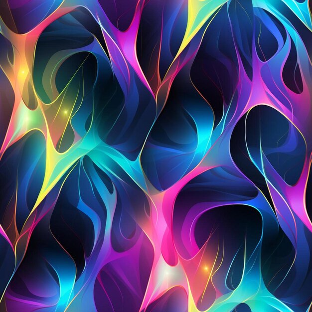 A colorful abstract design is shown with a multicolored background