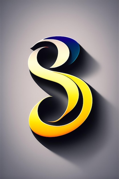 A colorful abstract design of the letter s is made by the company.