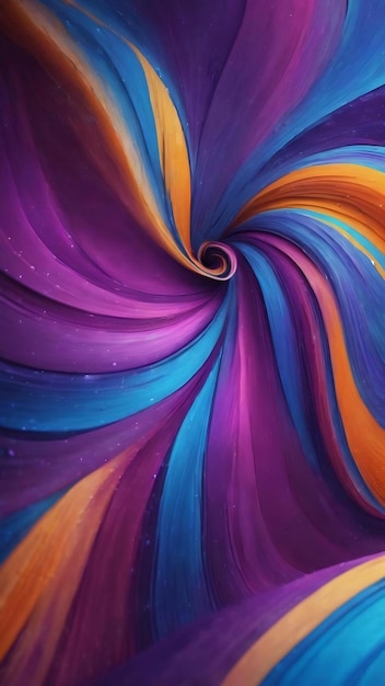 A colorful abstract design with a blue and purple swirls