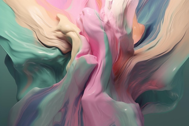 A colorful abstract design with a mix of pastel and soft tones and hues inspired by impressionism