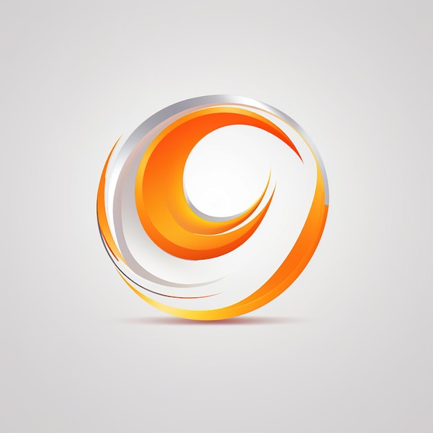 Photo a colorful abstract design with a spiral design in orange and white.