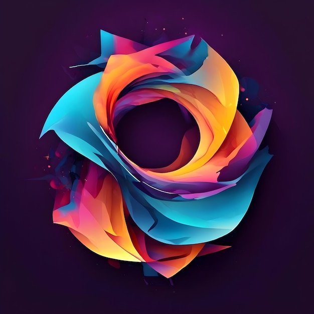 a colorful abstract design with a spiral in the middle
