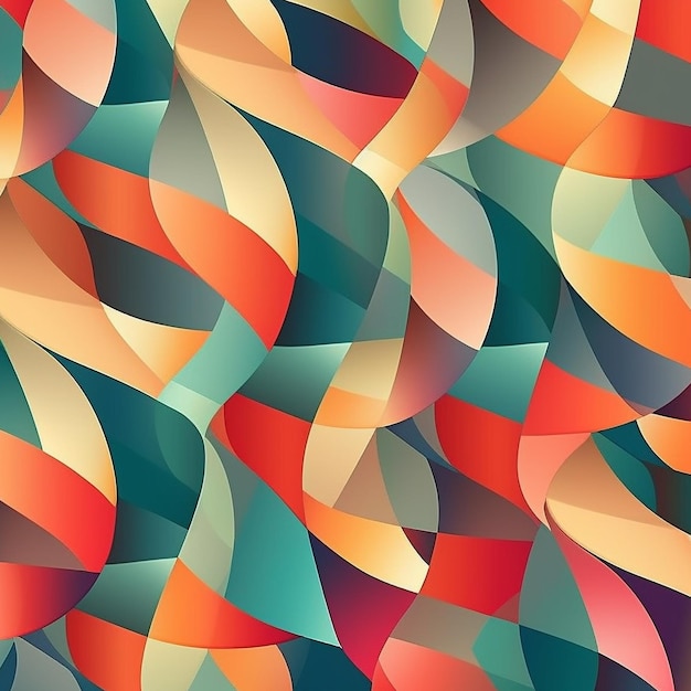 A colorful abstract design with a wavy pattern.