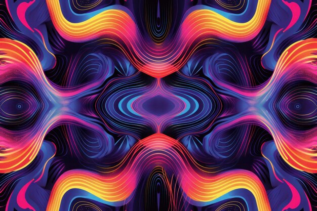 Colorful Abstract Digital Waves Artwork Abstract digital artwork with colorful wave patterns and a vibrant futuristic aesthetic